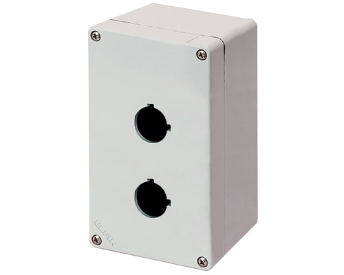 Scatola Pulsantiera Alluminio M4 92x152x100, 2 fori Ø 22, senza entrata cavo - ELFIN 040C0915-1P2