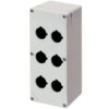 Scatola Pulsantiera Alluminio M4 92x205x100, 6 fori Ø 22, con entrata cavo - ELFIN 040C0920-1EP6