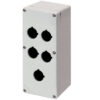 Scatola Pulsantiera Alluminio M4 92x205x70, 5 fori Ø 22, con entrata cavo - ELFIN 040C0920-7EP5C