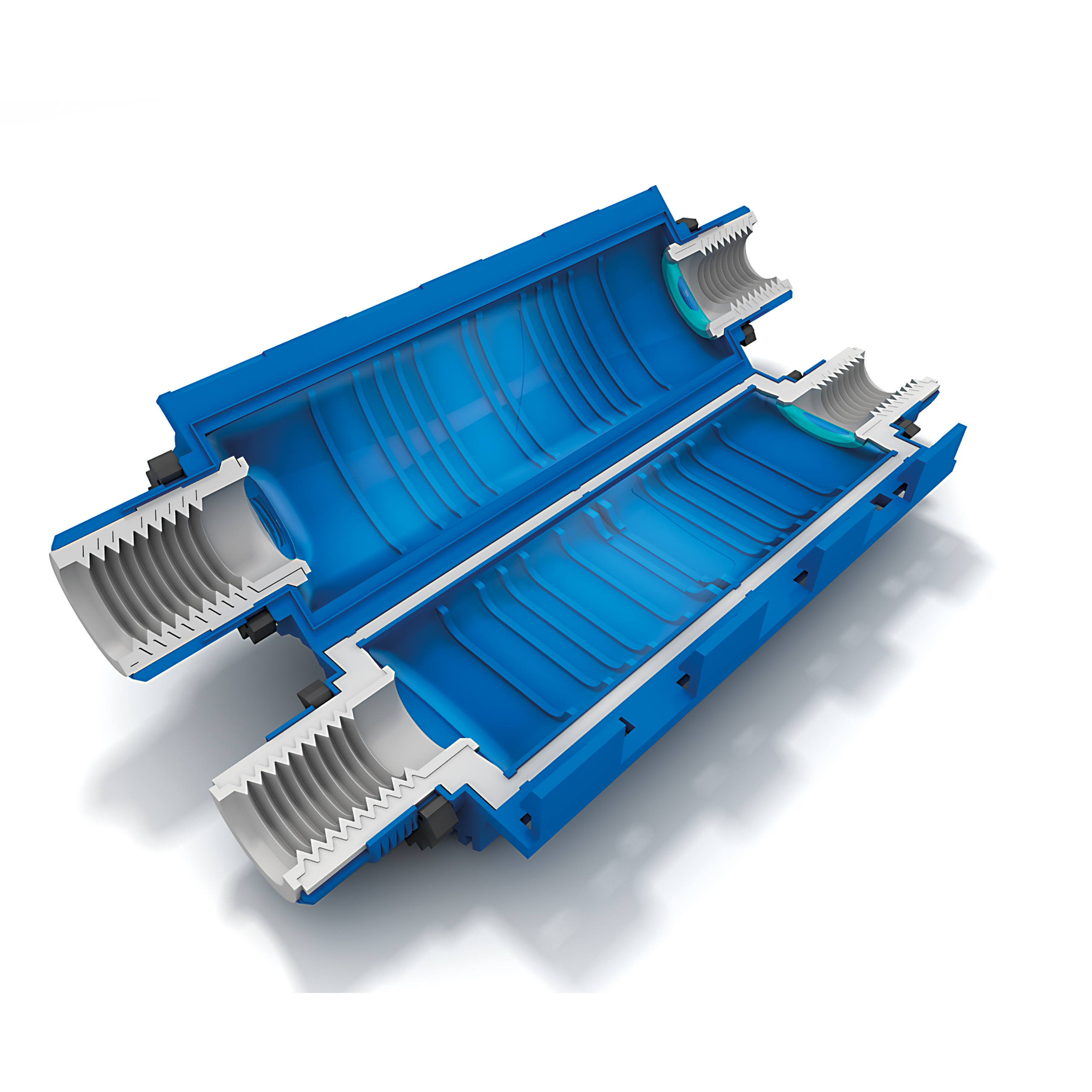 Kit Scatola Giunto Isolamento Gel Connessione Cavi da 1 a 5 Poli Shark Impermeabile Impenetrabile con Dadi Serraggio, Diametro dei cavi (min-max): 14-21 mm - ETELEC SH6802