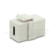 Presa Keystone USB Tipo C F/F Bianco - ALPHA ELETTRONICA 96-128/1