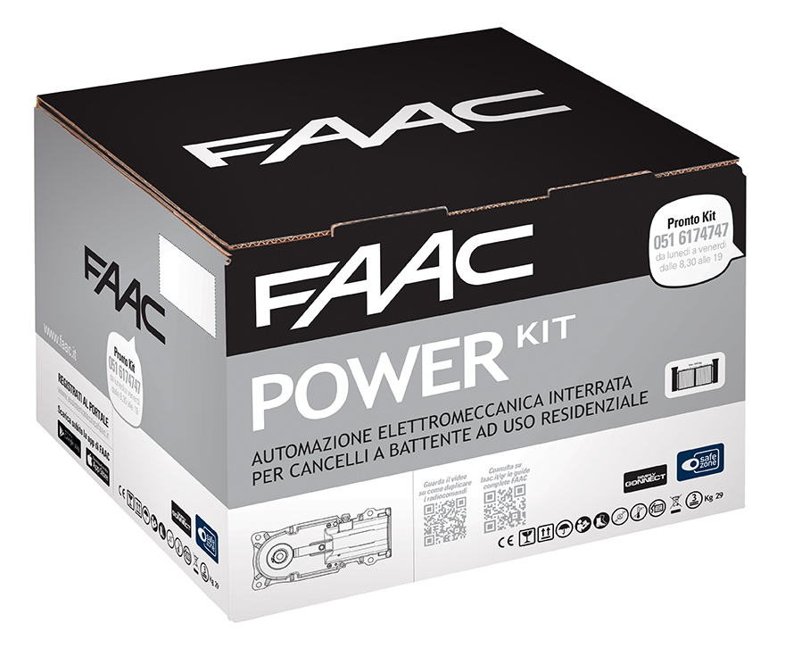 Power Kit Automazione Elettromeccanica 2 Attuatori 770N Motore Interrato Cancelli Battente Larghezza Anta 3,5 m - FAAC 106746445