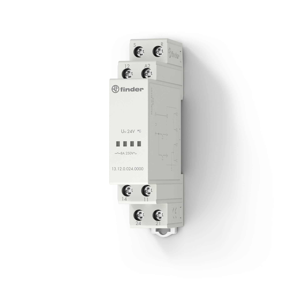 Relè Bistabile Modulare 6A 1 Modulo 12V - FINDER 131200120000