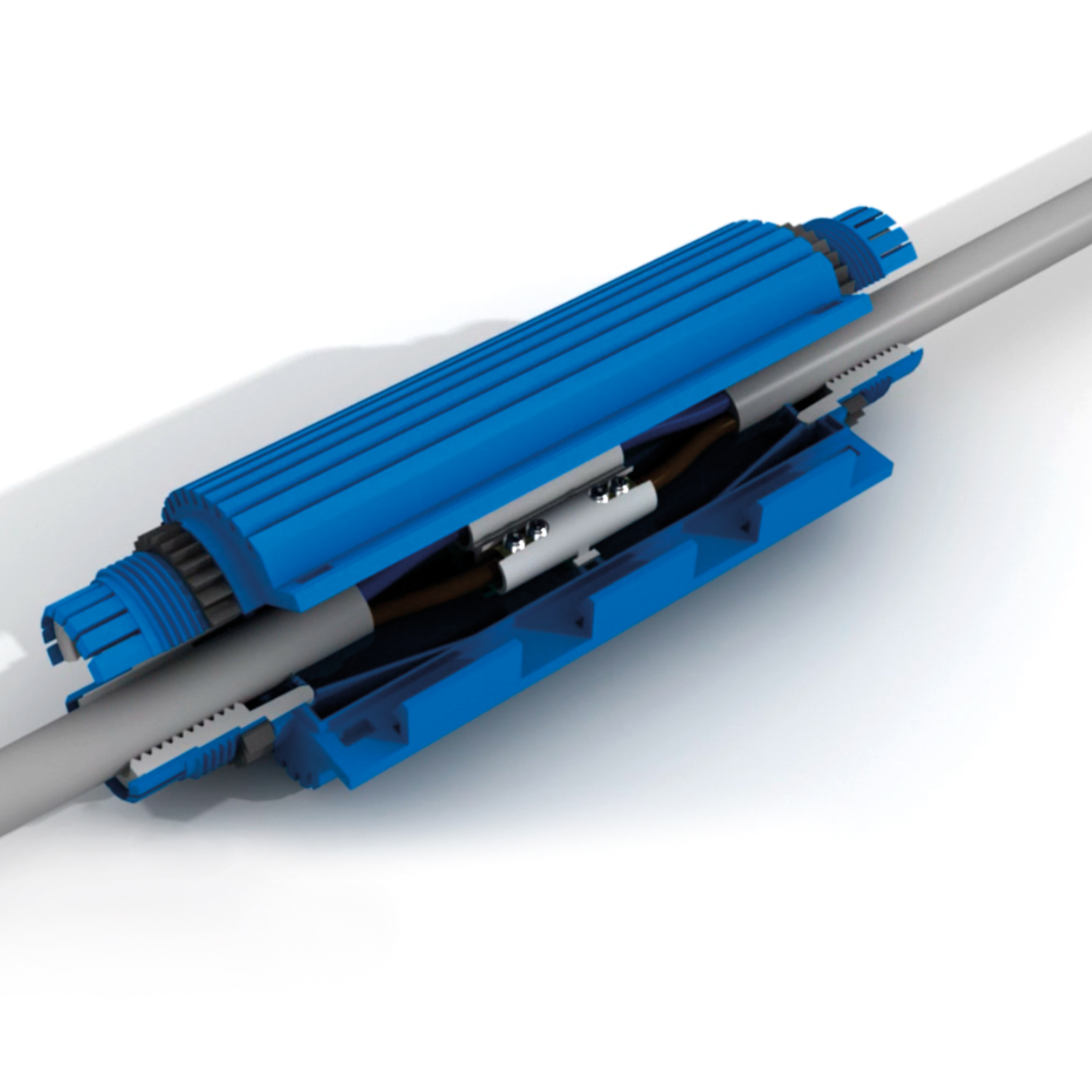 Kit Scatola Giunto Isolamento Gel Connessione Cavi da 1 a 5 Poli Shark Impermeabile Impenetrabile con Dadi Serraggio, Diametro dei cavi (min-max): 14-21 mm - ETELEC SH6802