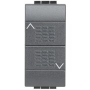 Pulsante Doppio (1P/NO)+(1P/NO) interbloccato 10A 250 Vac, Antracite - BTICINO L4037