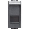Living Light Connettore RJ45 categoria 6 UTP, completi di targhetta identificativa e portello antipolvere, Antracite - BTICINO L4279C6