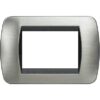 Living International Placca 3 Moduli, Acciaio spazzolato - BTICINO L4803ACS