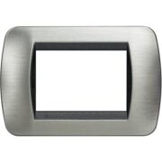 Living International Placca 3 Moduli, Acciaio spazzolato - BTICINO L4803ACS