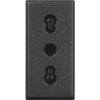 Presa Axolute 2P+T 10/16A 250 Vac, Bipasso interasse 19mm e 26mm, Alveoli schermati, Antracite - BTICINO HS4180