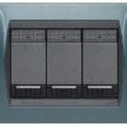 Living International, Placca 3 Posti, Blu - BTICINO L4803BT