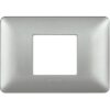 Placca Matix 2 Moduli Centrati, Silver, in Tecnopolimero - BTICINO AM4819MSL