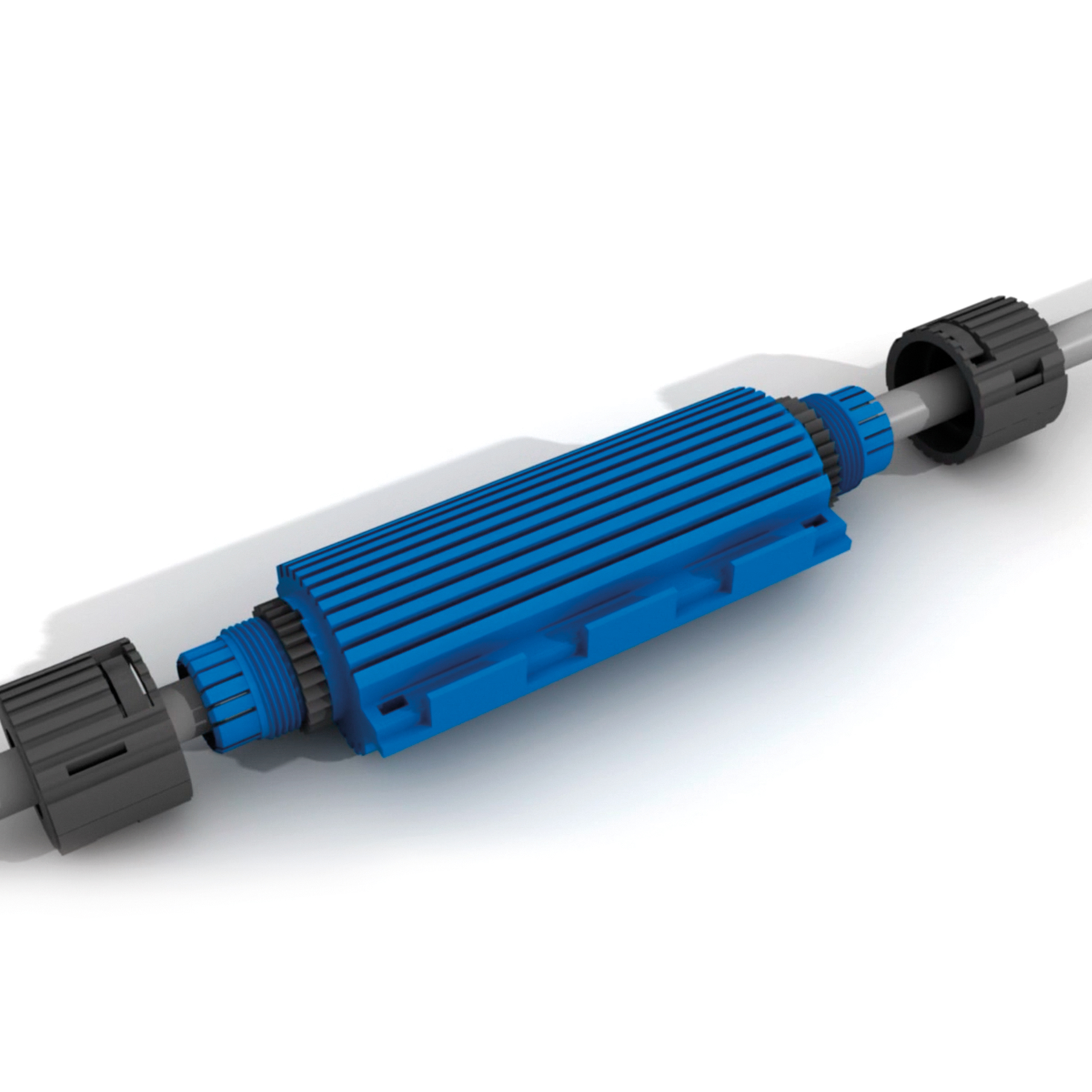 Kit Scatola Giunto Isolamento Gel Connessione Cavi da 1 a 5 Poli Shark Impermeabile Impenetrabile con Dadi Serraggio, Diametro dei cavi (min-max): 14-21 mm - ETELEC SH6802