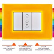 Kit Brain 3 x Placca Classic Illumina Cambia Colore, Emergenza, Touch - BEGHELLI 81137