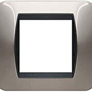 Living International, Placca 2 Posti, Nichel Nero - BTICINO L4802NN