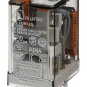 Relé a spina 4RT 7 A 24 Vac con pulsante - FINDER 553480240040