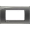 Livinglight Placca, 4 Moduli, Forma Rettangolare, Fumo di Londra - BTICINO LNA4804KF