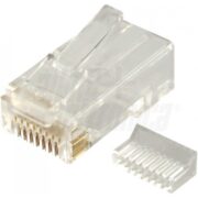 Spina Modulare RJ45 8P8C Cat.5e non schermata con pettine guidacavo per cavo rigido - ALPHA ELETTRONICA 94-911/3