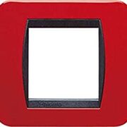 Living International, Placca 2 Posti, Rosso Solid - BTICINO L4802RD