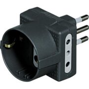 Adattatore Tris 1 presa tedesca 2 prese 10A antracite - BTICINO S3610G