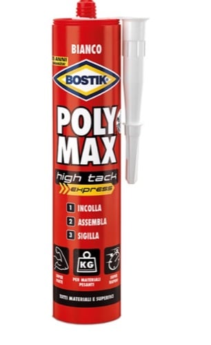 Polimax Sigillante Adesivo Universale, Bianco, Cartuccia 425 gr - UHU BOSTIK D6118