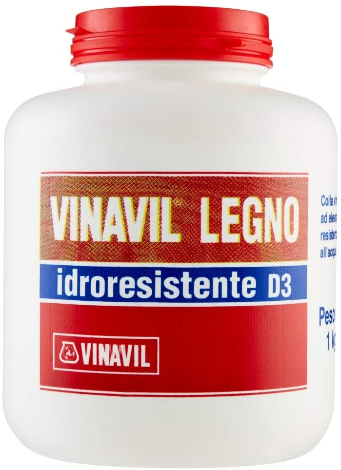 Vinavil Legno Idroresistente D3 barattolo 1 kg, Bianco - UHU BOSTIK D0649
