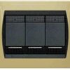 Living International Placca 3 Posti, Giallo - BTICINO L4803GT