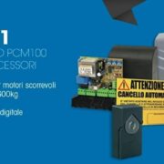 Kit Centrale Comando Motore Scorrevole, Motoriduttore Elettromeccanico 600 kg, Completo - HILTRON KPCM100+MSC60+CPM1