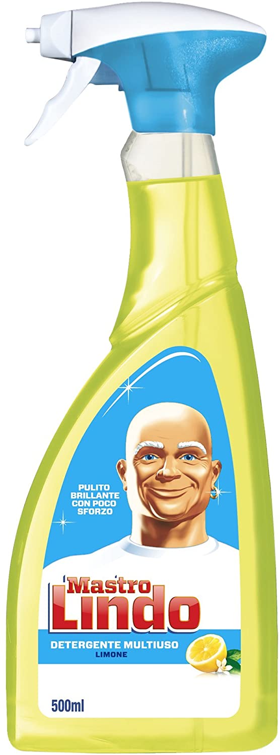 Mastro Lindo Detergente Spray Multiuso, Limone, 500 ml - CFG PG092