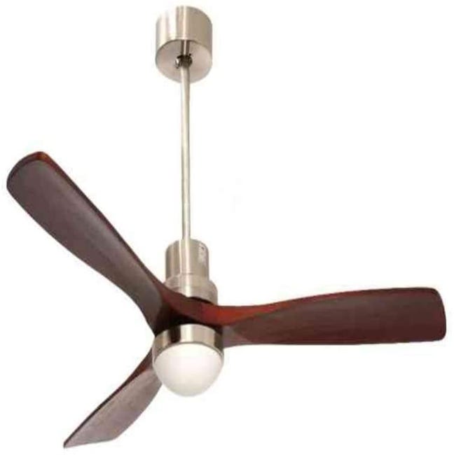 Ventilatore Soffitto Dc 130, Motore Dc 53W, Pale Legno, Luce Led 1800 Lumen, Diametro 130, 5 Velocità - CFG EV087