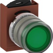 Pulsante Luminoso, Satin, Verde - ABB P9MPLVGD