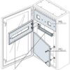 Pannello 14 moduli DIN+guida DIN+staffa di fissaggio 185x400 mm (HxL) - ABB PM1414K
