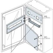 Pannello 14 moduli DIN+guida DIN+staffa di fissaggio 185x400 mm (HxL) - ABB PM1414K