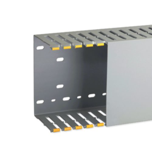 T1-N 150x100 G Canaletta con coestruso morbido modulo 20 feritoia 8, Bianco (2 METRI) - BOCCHIOTTI B00836