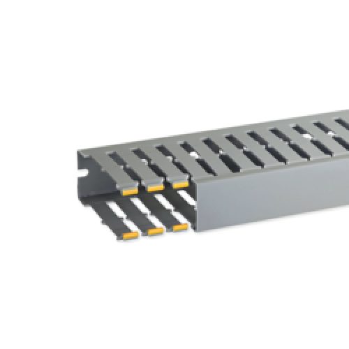 T1-N 40x100 G Canaletta con coestruso morbido modulo 20 feritoia 8, Grigio (2 METRI) - BOCCHIOTTI B02568