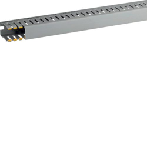 T1-EN 25x40 G Canalina con coestruso morbido modulo 10 feritoia 4, Grigio (2 ML) - BOCCHIOTTI B02576