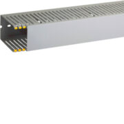 T1-EN 60x100 G Canaletta con coestruso morbido modulo 10 feritoia 4, Grigio (2 METRI) - BOCCHIOTTI B02585