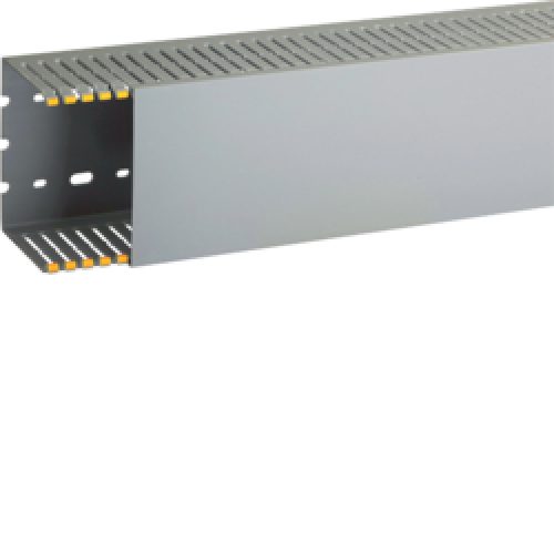 T1-EN 100x80 G Canalina con coestruso morbido modulo 10 feritoia 4, Grigio (2 METRI) - BOCCHIOTTI B02588