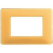 Placca Matix 3 Moduli, Ambra, Materiale Tecnopolimero - BTICINO AM4803CAB
