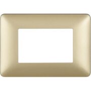 Placca Matix 3 Moduli, Gold, Tecnopolimero - BTICINO AM4803MGL