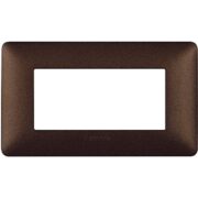 Placca 4 Moduli Matix, in Tecnopolimero, Marrone Caffè - BTICINO AM4804TGG
