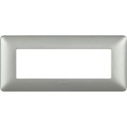 Placca 6 Moduli Matix, in Tecnopolimero, Silver - BTICINO AM4806MSL