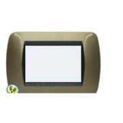 Living International Placca 3 Moduli, Ocra Metallica - BTICINO L4803OT