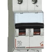 Interruttore Magnetotermico 1P+N curva C 4,5kA 2 moduli DIN 230V In 25A - BTICINO FC810NC25