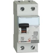 Interruttore Magnetotermico differenziale 1P+N 4,5kA Idn 0,03A tipo AC 2 moduli DIN 230V In 25A - BTICINO GC8813AC25