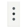 Presa Axolute 2P+T 10A 250 Vac, Interasse 19mm, Alveoli schermati, Bianco - BTICINO HD4113