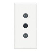 Presa Axolute 2P+T 10A 250 Vac, Interasse 19mm, Alveoli schermati, Bianco - BTICINO HD4113