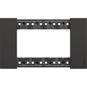 Placca Living Now 4 Moduli, nero, in plastico - BTICINO KA4804KG