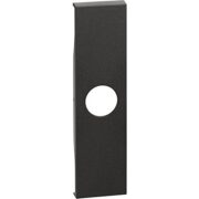 Living Now Cover per presa TV e falso polo con uscita, prese TV e falso polo con foro, per art. K4202D, K4202P14, K4202P10, K4202F, K4953 ,1 modulo, Nero - BTICINO KG08