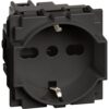 Living Now Presa Schuko Bipasso 2 P+T 16 A 250 Va.c, Nera - BTICINO KG4140A16
