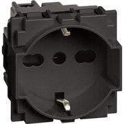 Living Now Presa Schuko Bipasso 2 P+T 16 A 250 Va.c, Nera - BTICINO KG4140A16